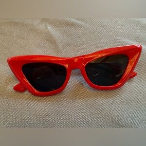 Red Retro 50s Pinup Cat Eye Sunglasses  New, never worn.